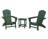 Nautical 3-Piece Adirondack Set with South Beach 18" Side Table