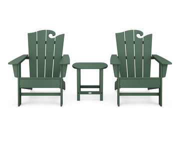 Wave 3-Piece Adirondack Set with The Ocean Chair
