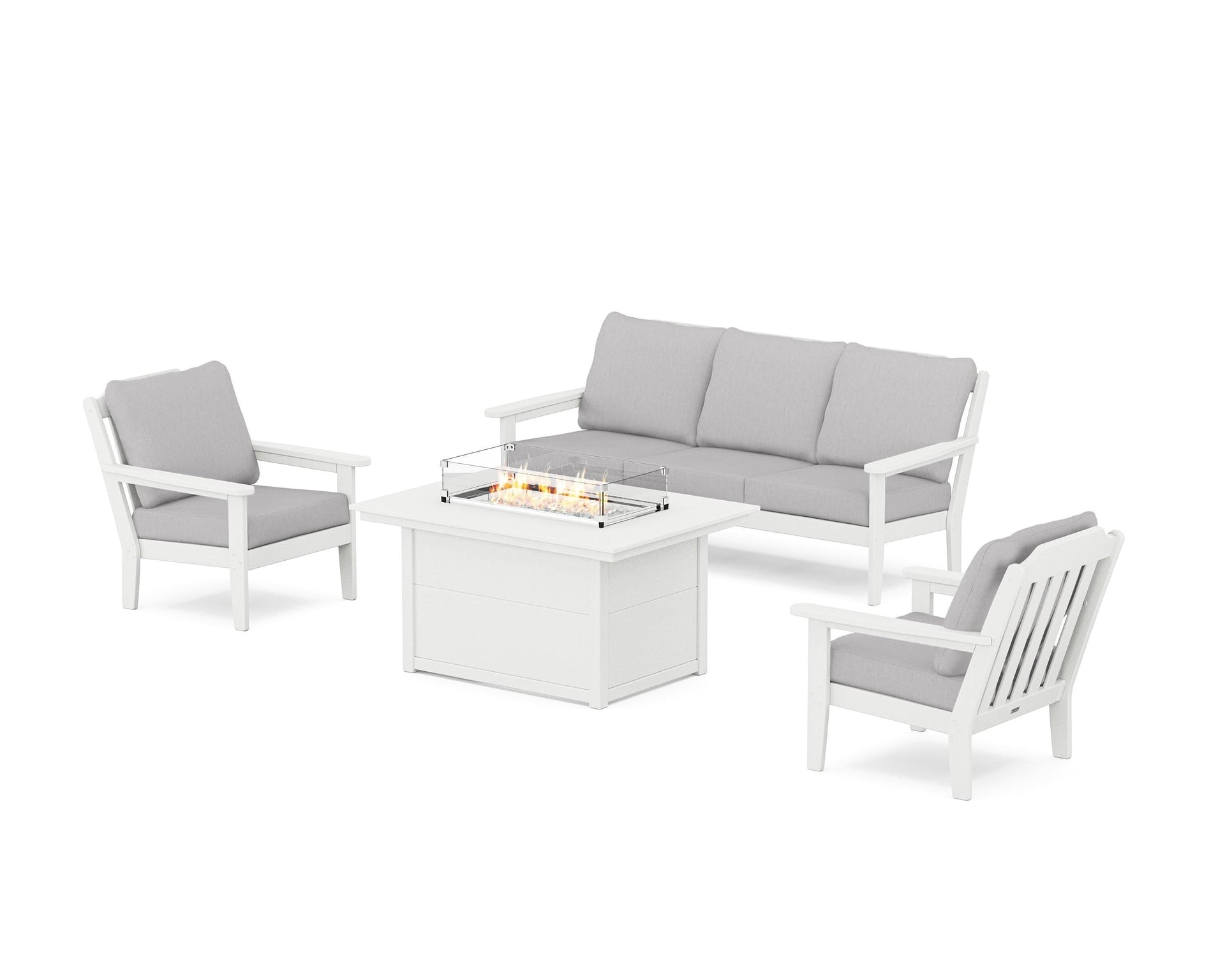 Cottage Deep Seating Fire Pit Table Set