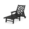 Chippendale Chaise with Arms and Wheels