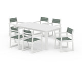 EDGE Sling Arm Chair 7-Piece Parsons Dining Set