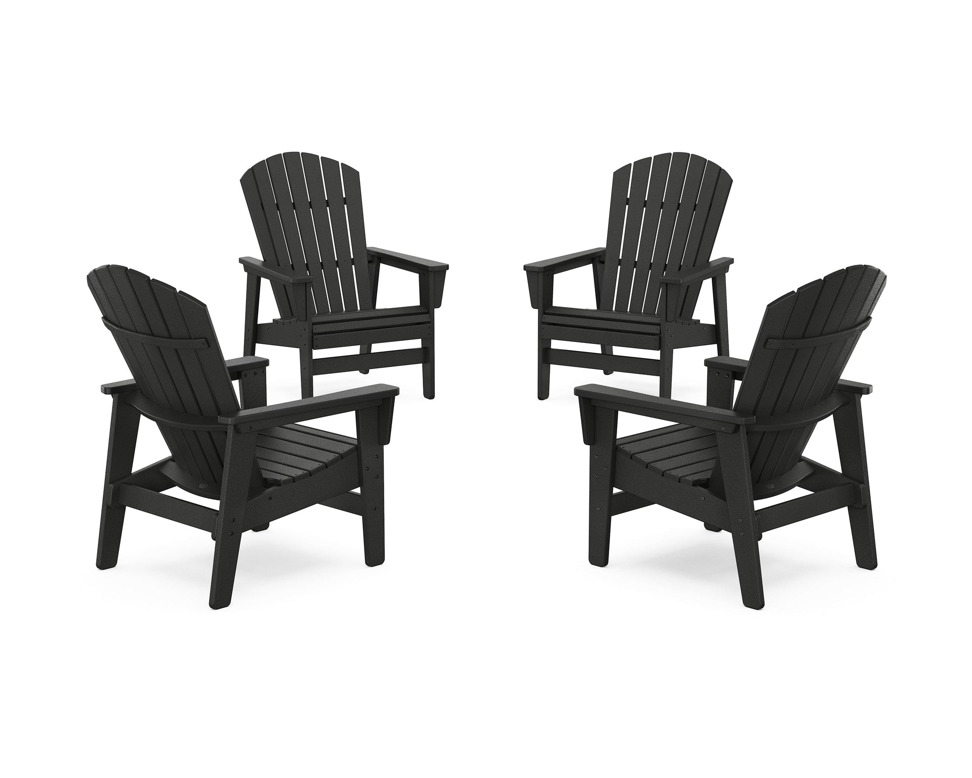 4-Piece Nautical Grand Upright Adirondack Chair Conversation Set