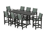 Coastal 9-Piece Bar Set with Trestle Legs