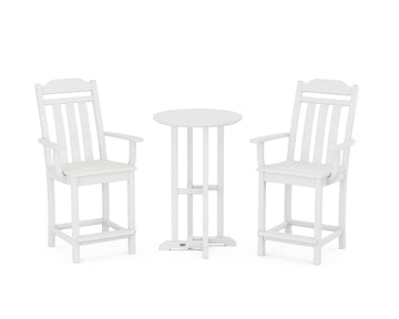 Cottage 3-Piece Farmhouse Bistro Counter Set