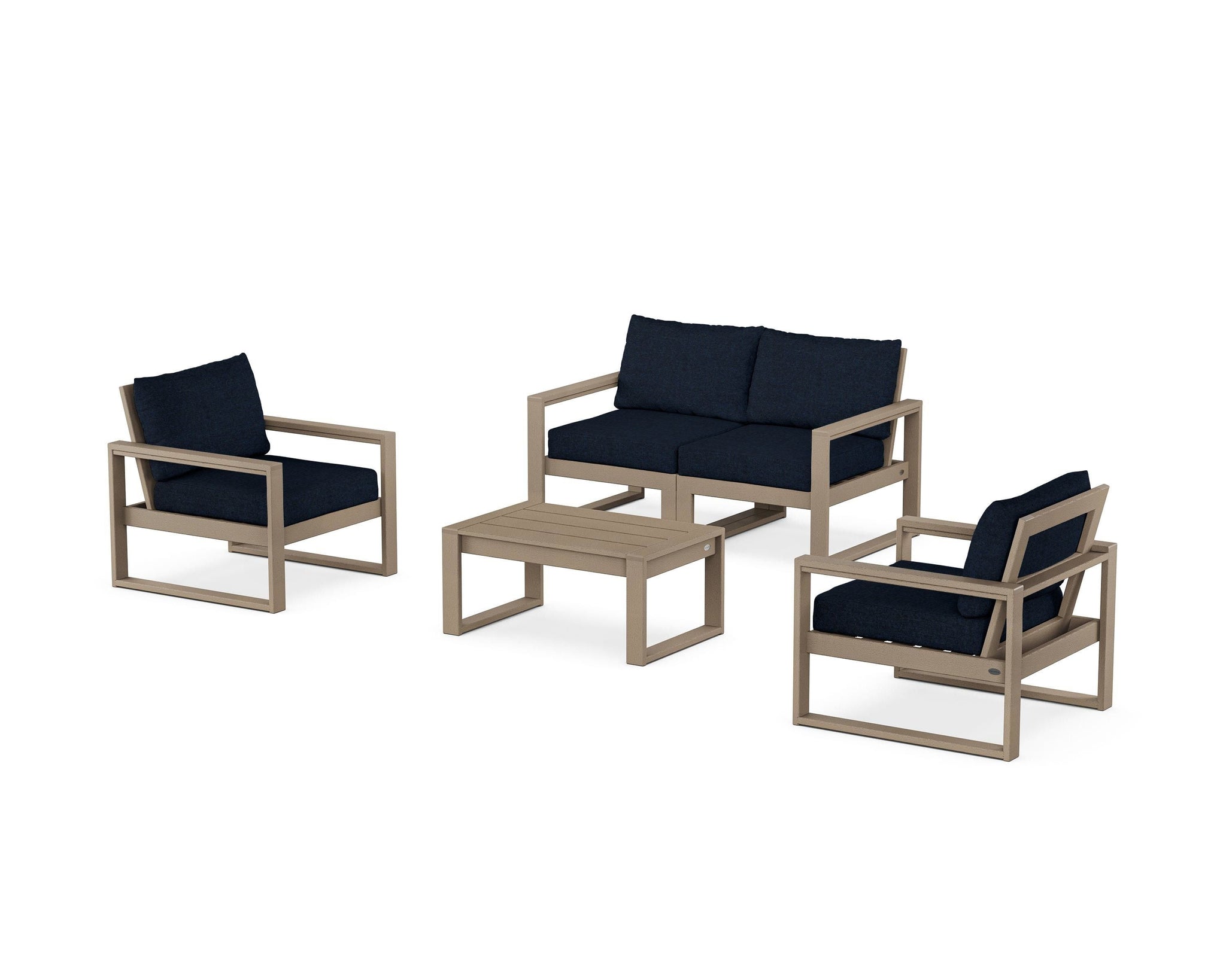 EDGE Sectional 4-Piece Deep Seating Set with Loveseat