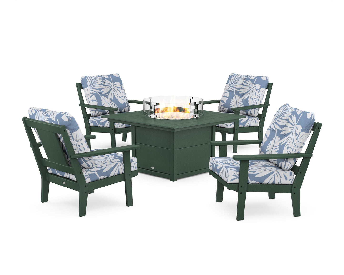 Prairie 5-Piece Deep Seating Set with Fire Pit Table