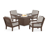Cottage 5-Piece Deep Seating Set with Fire Pit Table