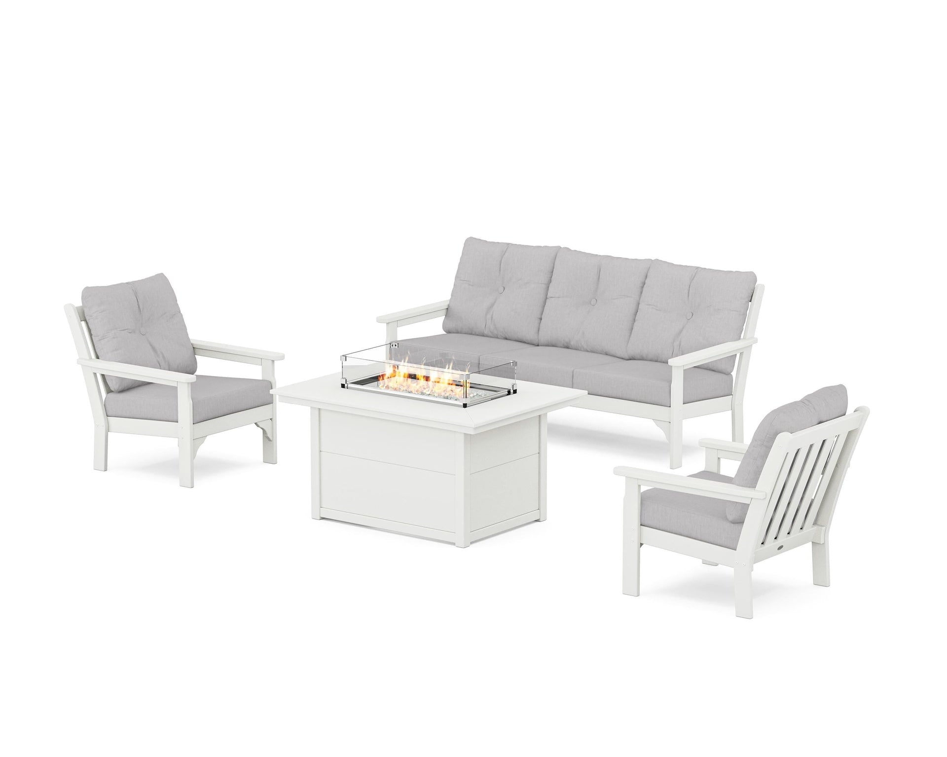 Vineyard Deep Seating Fire Pit Table Set