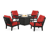 Oxford 5-Piece Deep Seating Set with Fire Pit Table