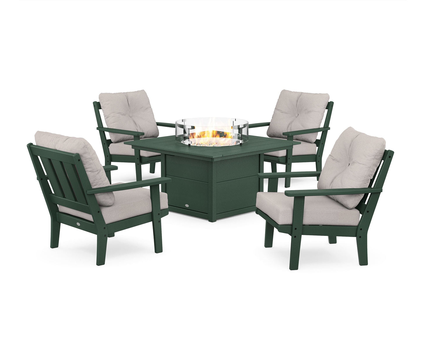 Oxford 5-Piece Deep Seating Set with Fire Pit Table
