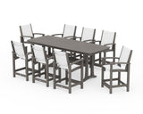 Coastal 9-Piece Counter Set with Trestle Legs
