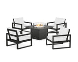 EDGE Sectional 5-Piece Deep Seating Set with Fire Pit Table