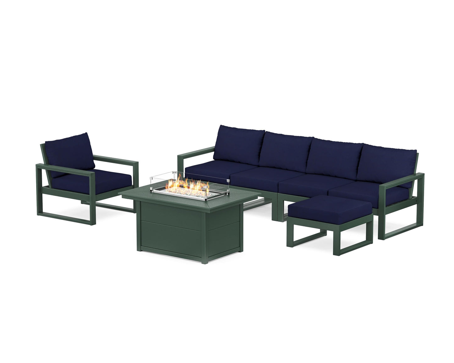 EDGE Sectional Lounge and Fire Pit Set