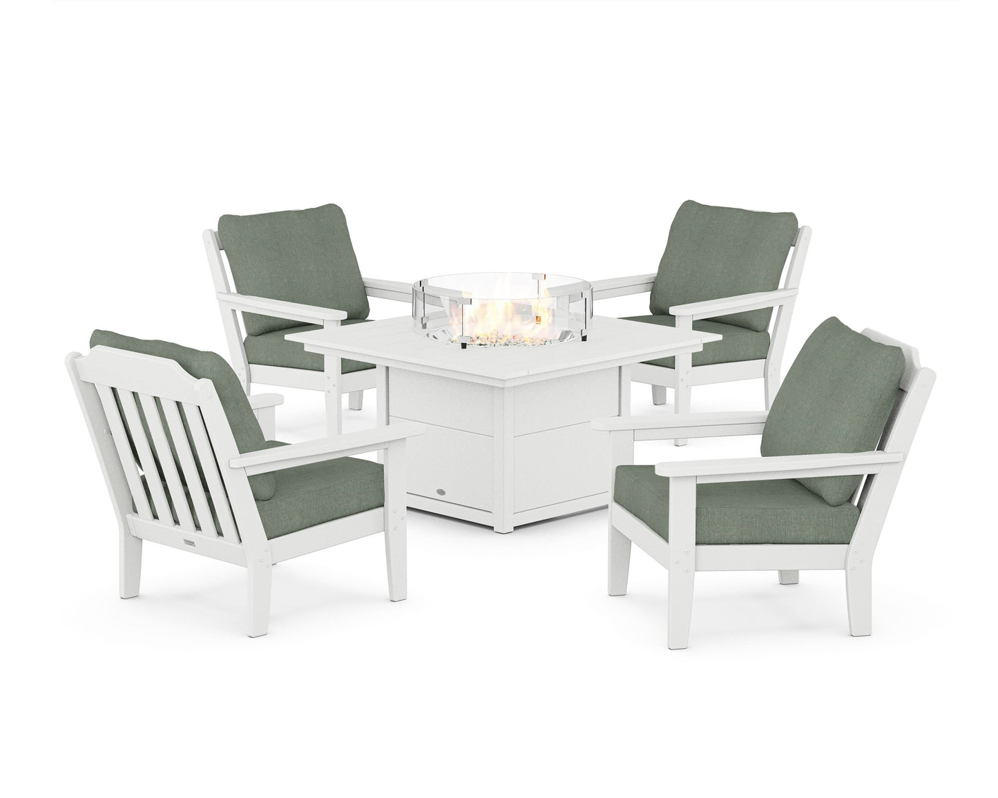 Cottage 5-Piece Deep Seating Set with Fire Pit Table