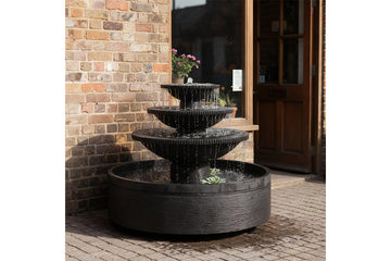 Exaco Aqua Falls Outdoor Water Fountain 35" Tall New