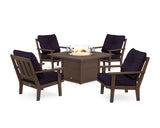 Oxford 5-Piece Deep Seating Set with Fire Pit Table