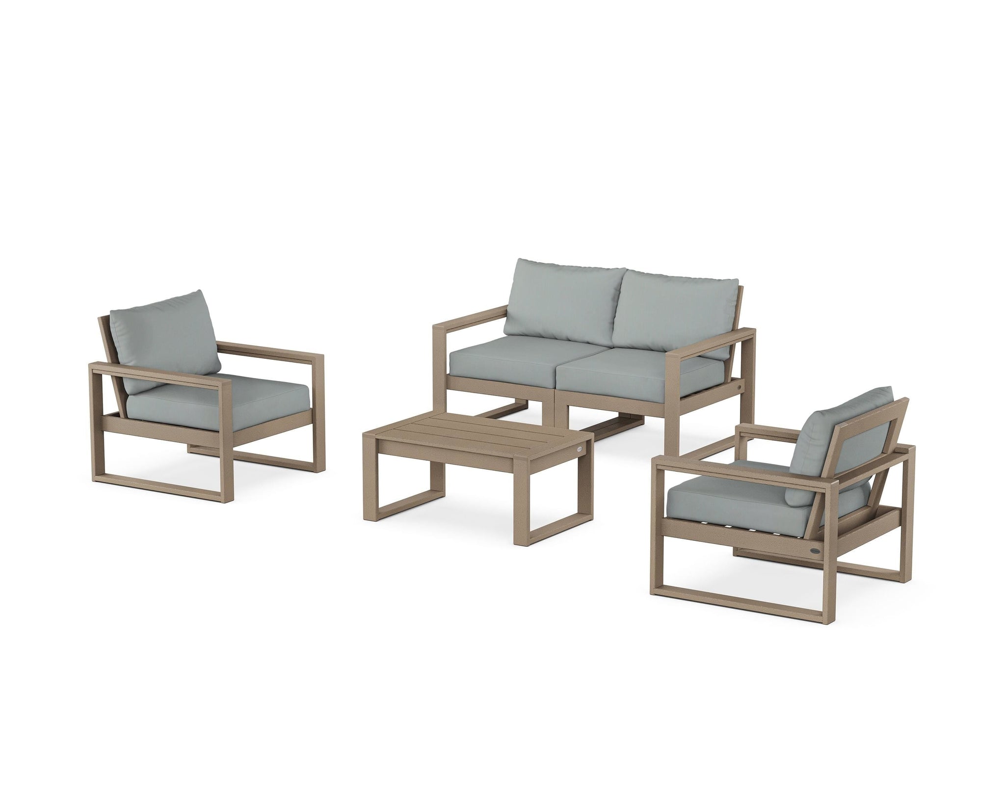 EDGE Sectional 4-Piece Deep Seating Set with Loveseat