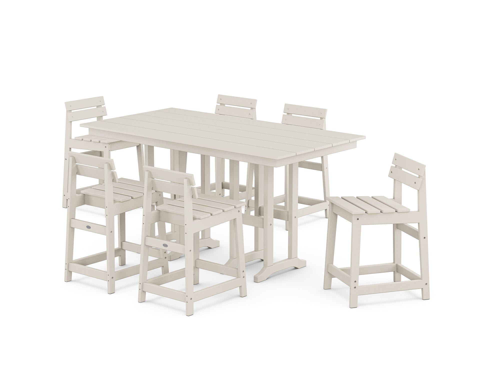Modern Studio Plaza Lowback Counter Chair 7-Piece Set