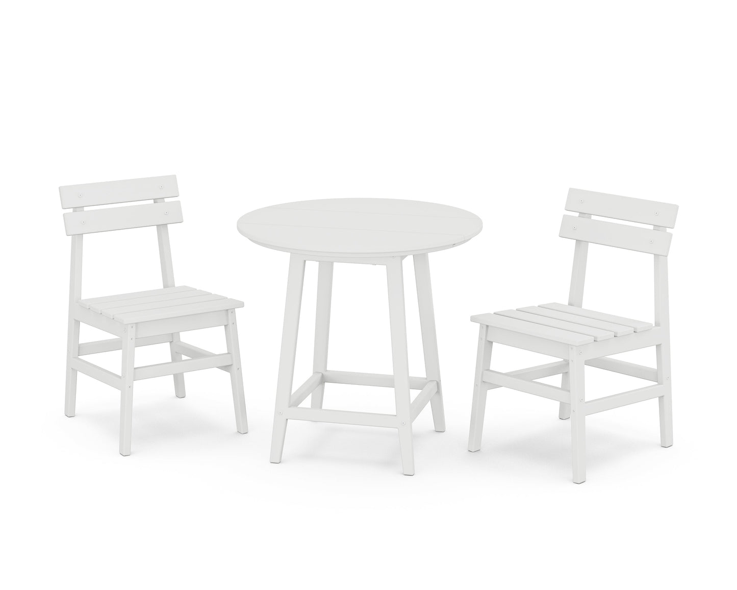 Modern Studio Plaza Chair 3-Piece Round Bistro Dining Set