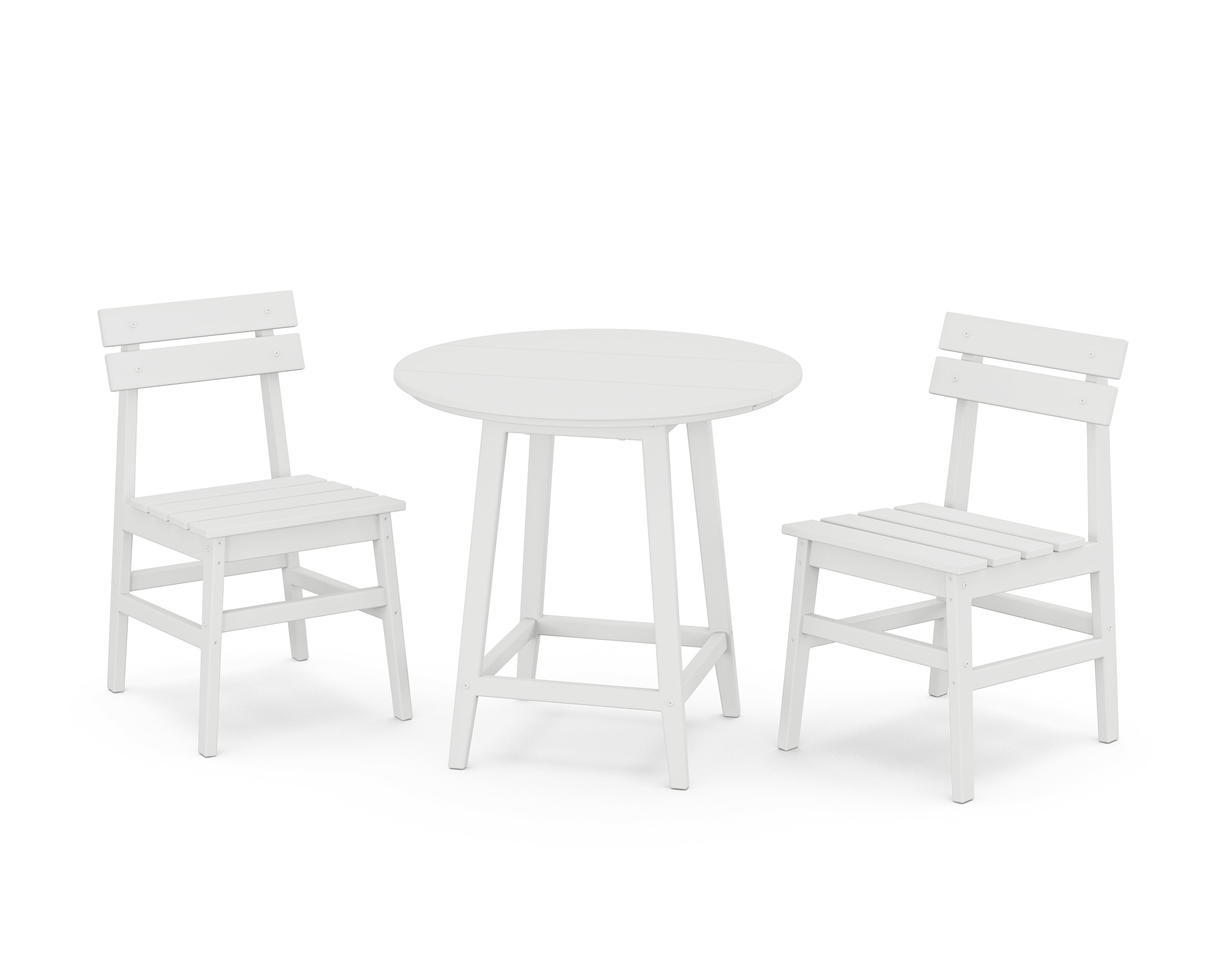 Modern Studio Plaza Chair 3-Piece Round Bistro Dining Set