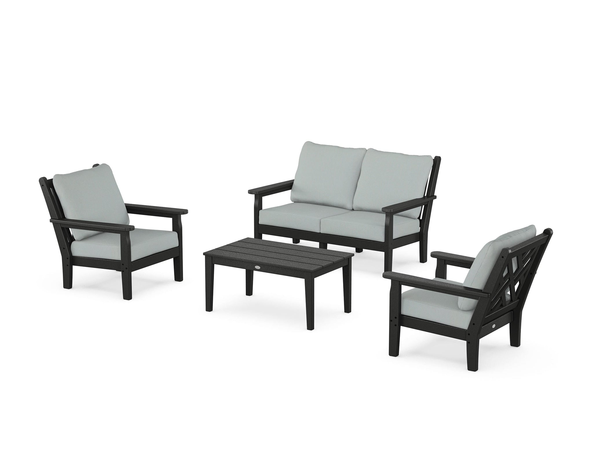 Chippendale 4-Piece Deep Seating Set with Loveseat