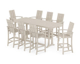 Modern Adirondack 9-Piece Bar Set with Trestle Legs