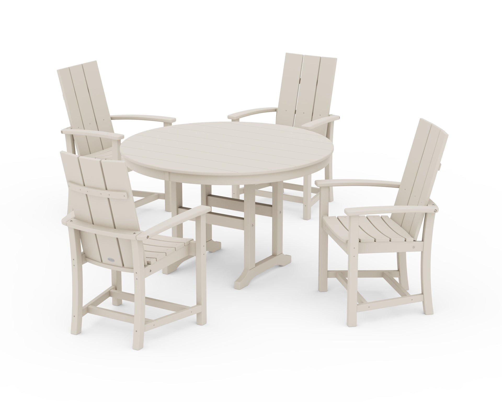 Modern Adirondack 5-Piece Round Farmhouse Dining Set