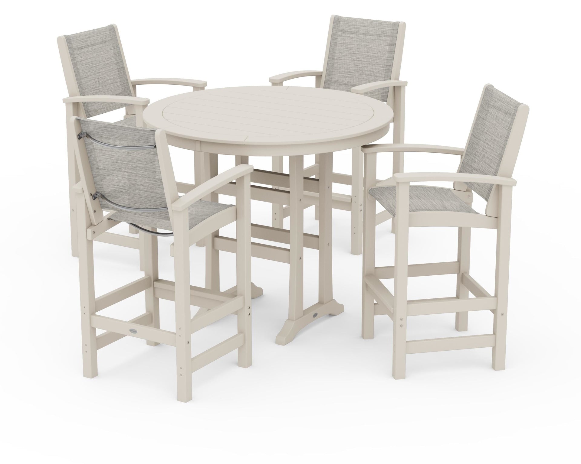 Coastal 5-Piece Nautical Trestle Bar Set