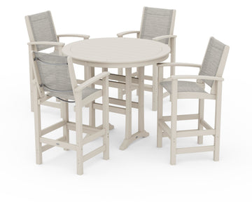 Coastal 5-Piece Nautical Trestle Bar Set