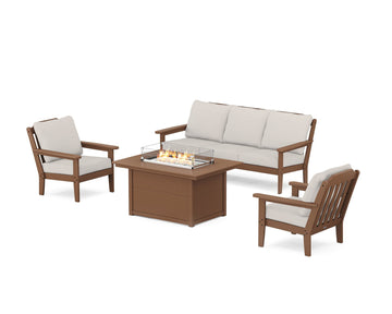 Cottage Deep Seating Fire Pit Table Set