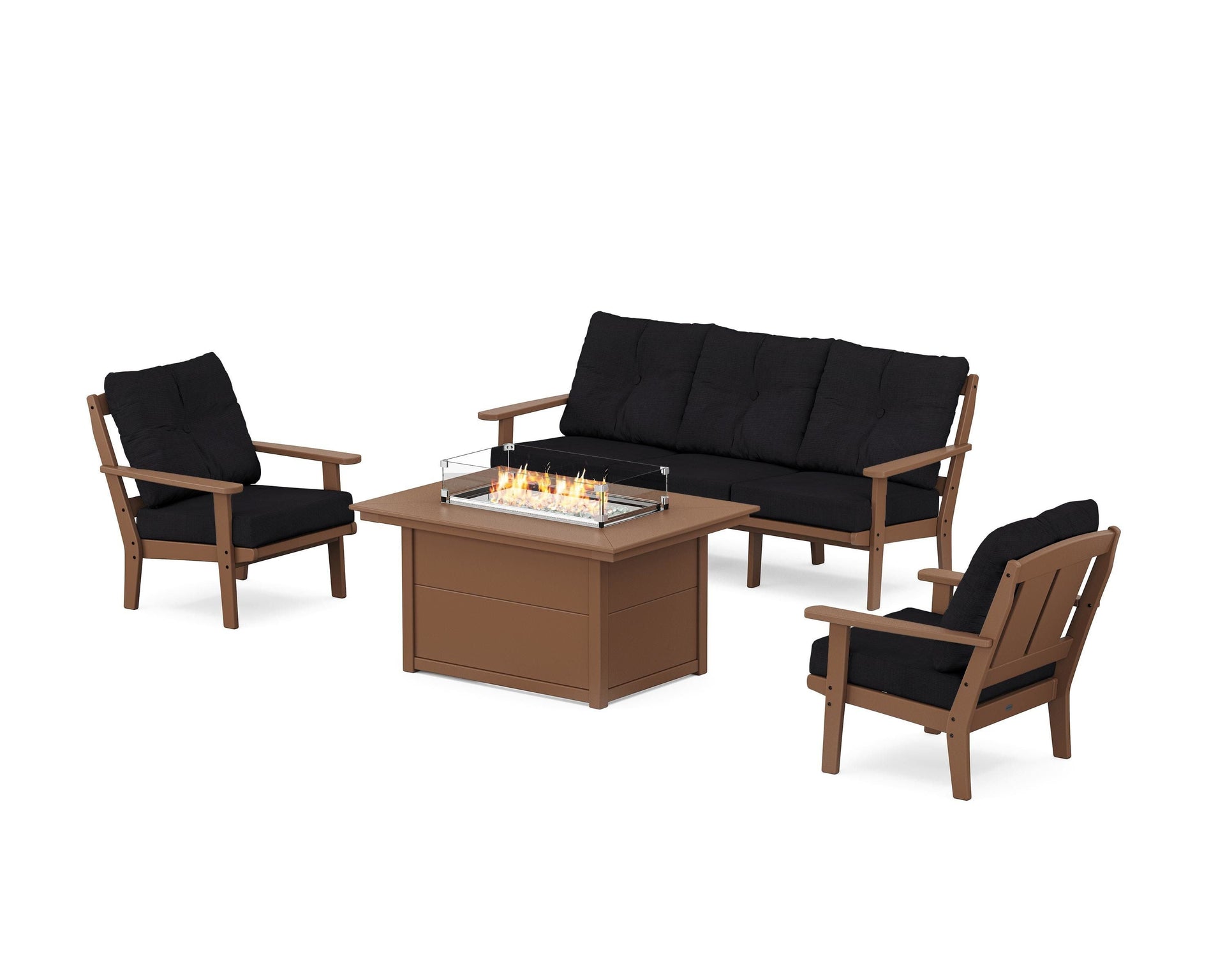 Mission Deep Seating Fire Pit Table Set