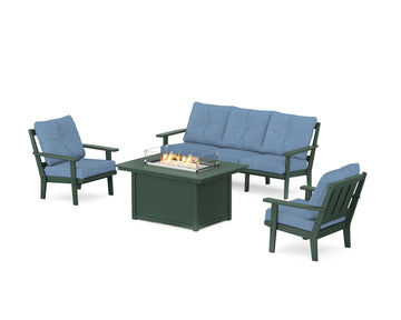 Oxford Deep Seating Fire Pit Table Set