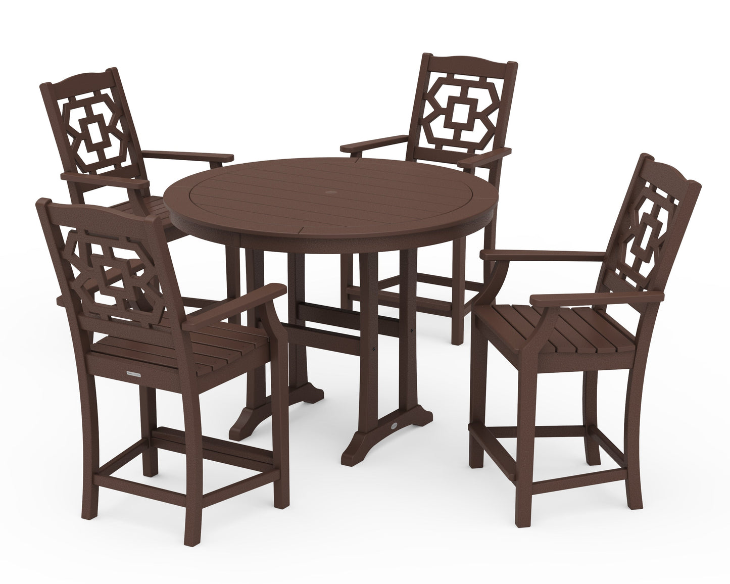 Chinoiserie 5-Piece Round Counter Set