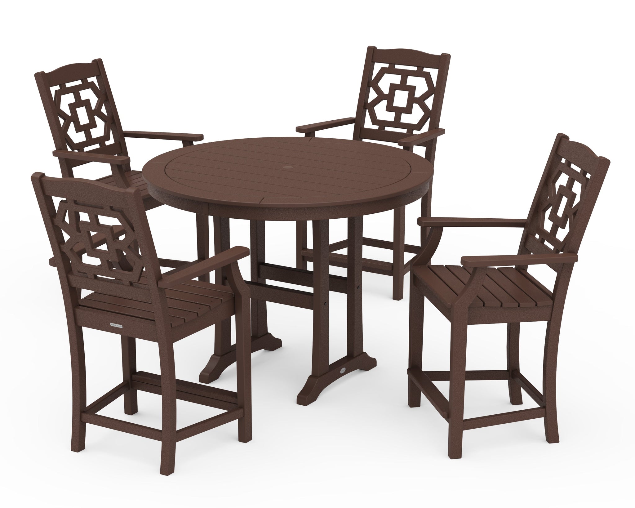 Chinoiserie 5-Piece Round Counter Set