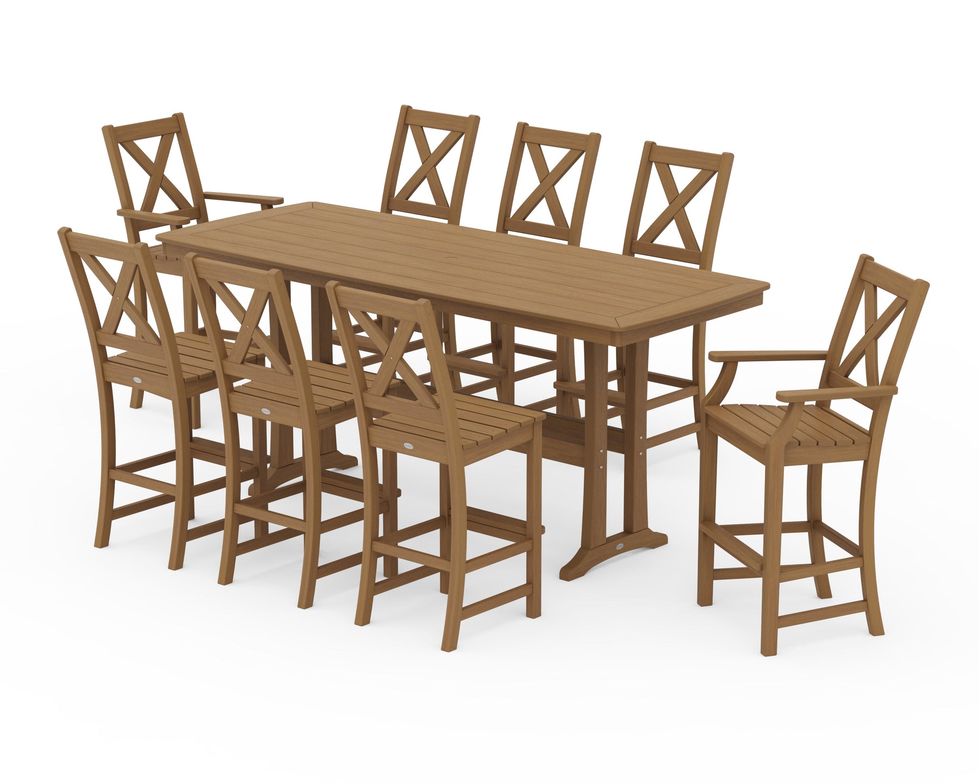 Braxton 9-Piece Bar Set with Trestle Legs