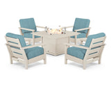 Harbour 5-Piece Conversation Set with Fire Pit Table