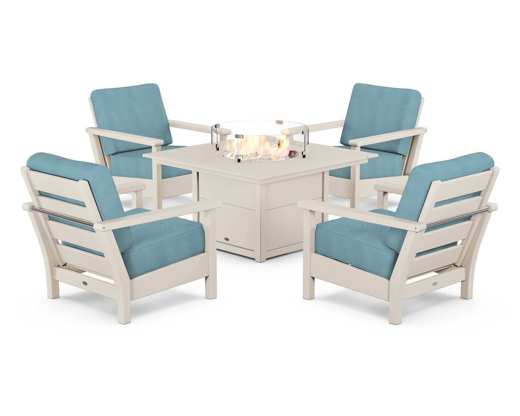 Harbour 5-Piece Conversation Set with Fire Pit Table