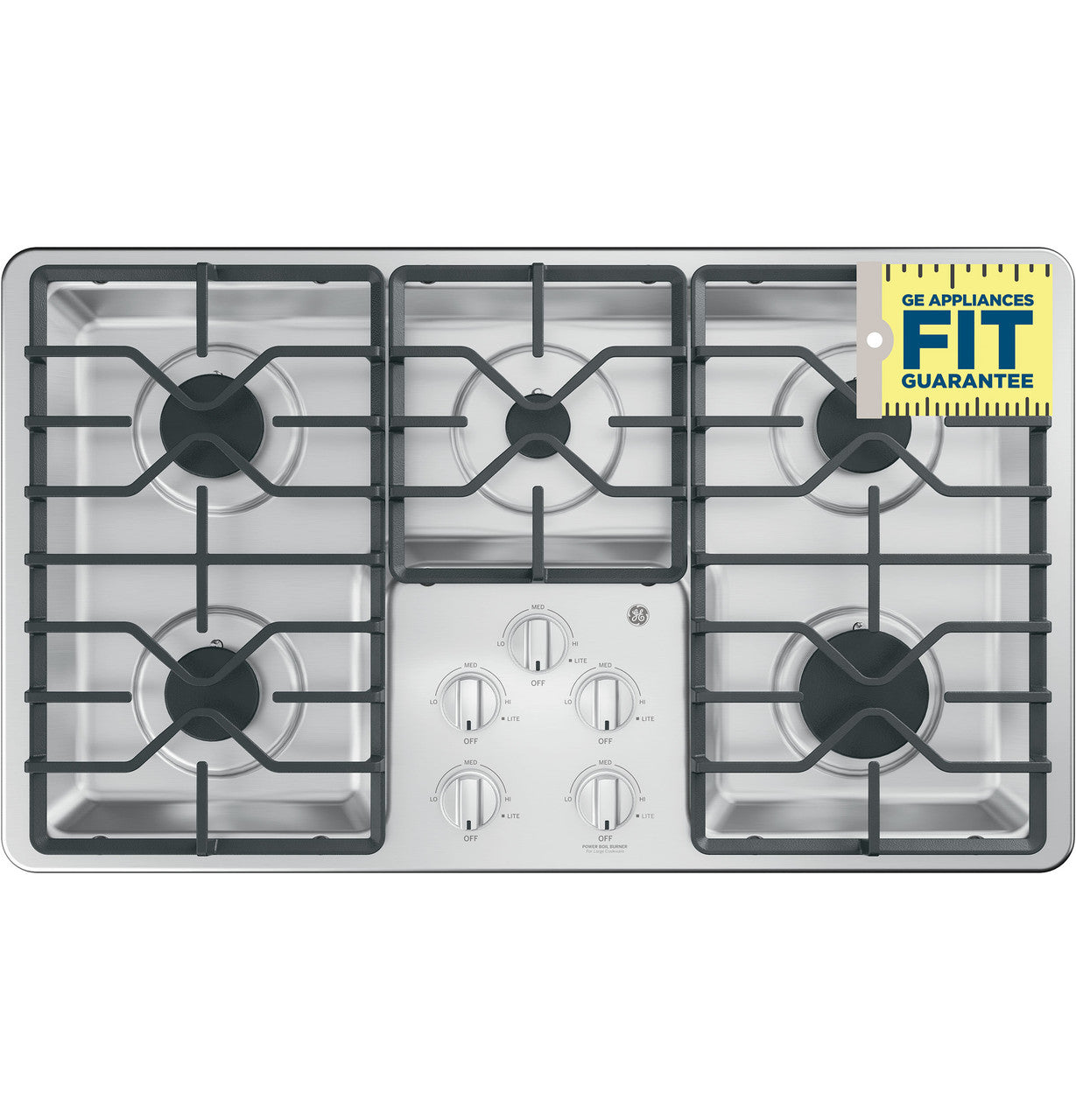 GE® 36" Built-In Gas Cooktop with Dishwasher-Safe Grates