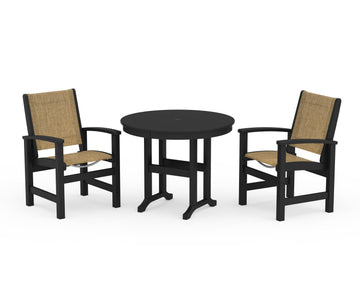 Coastal 3-Piece Round Dining Set