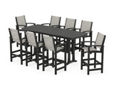 Coastal 9-Piece Bar Set with Trestle Legs