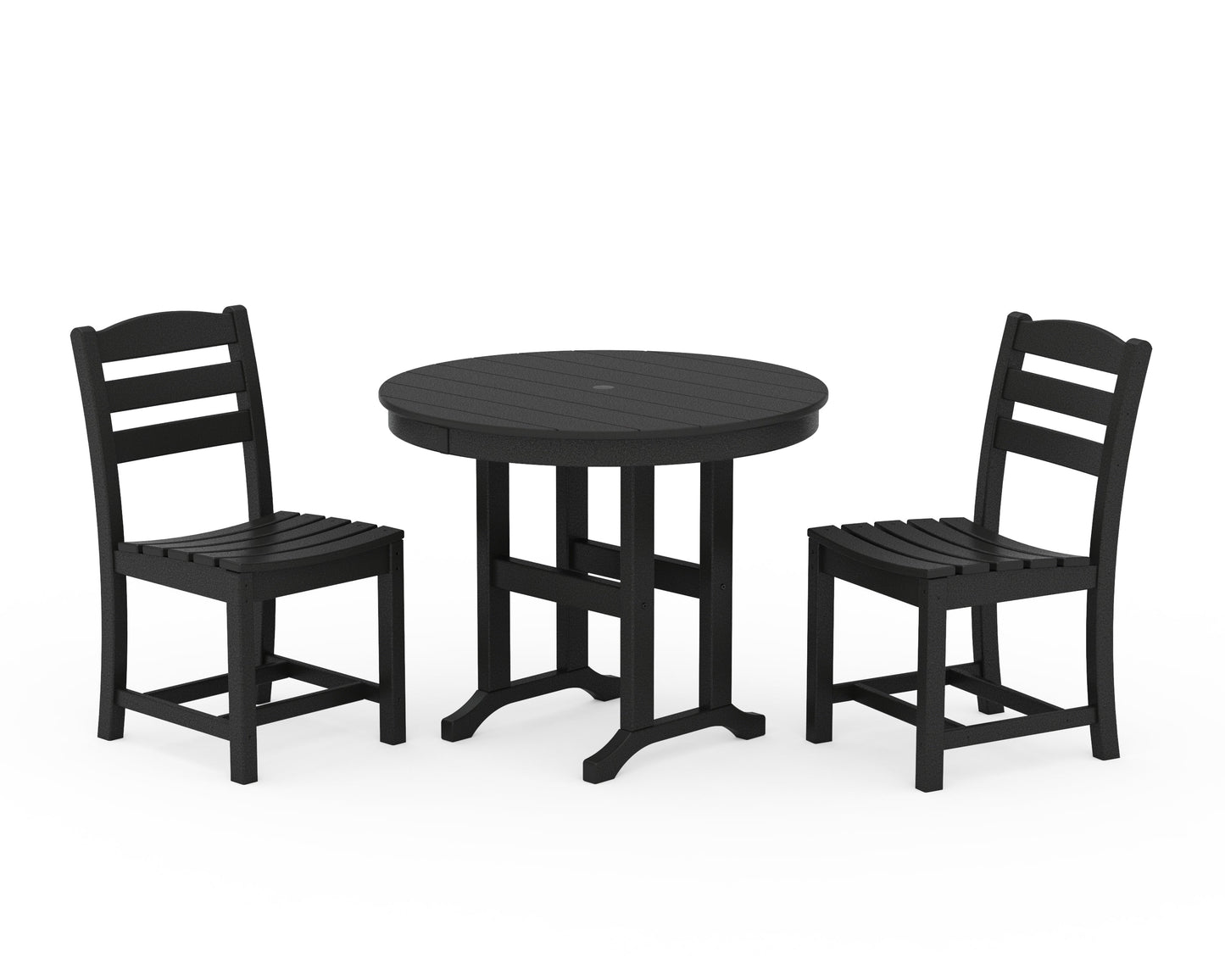 La Casa Café Side Chair 3-Piece Round Dining Set