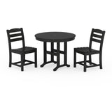 La Casa Café Side Chair 3-Piece Round Dining Set