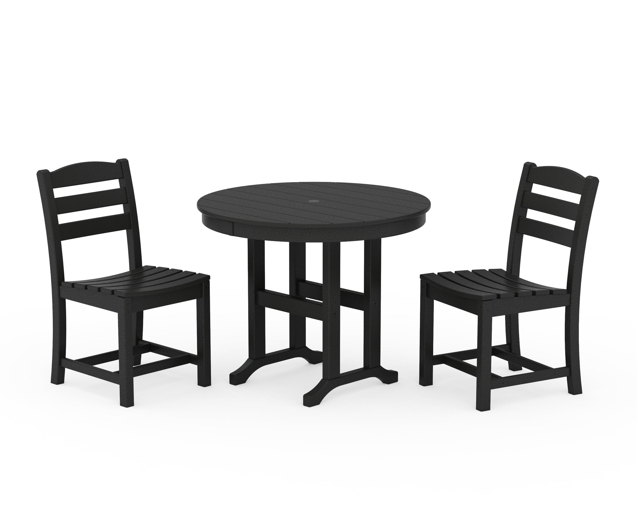 La Casa Café Side Chair 3-Piece Round Dining Set