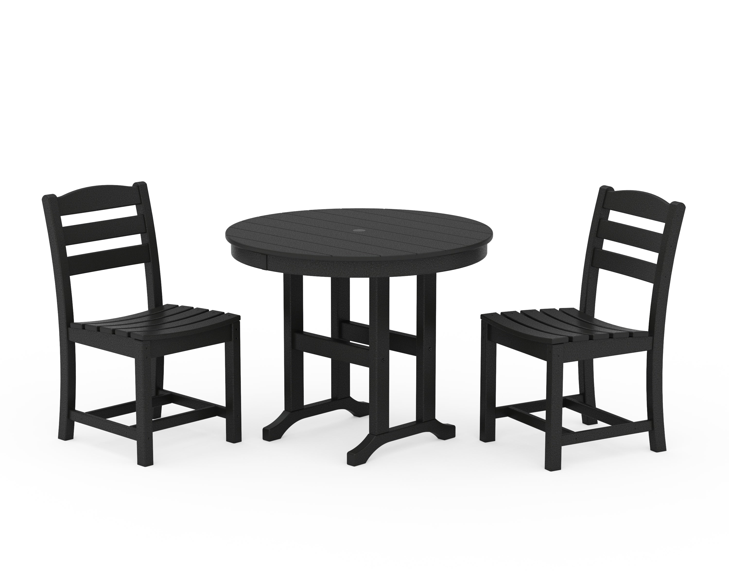 La Casa Café Side Chair 3-Piece Round Dining Set