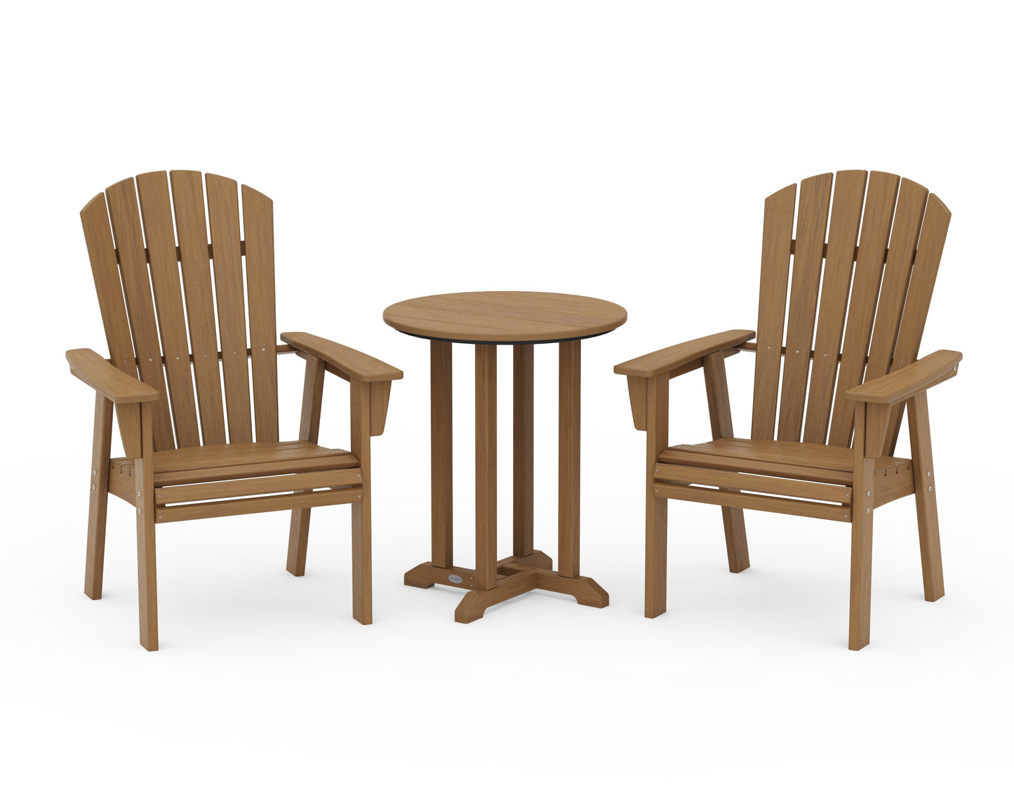 Nautical Adirondack 3-Piece Round Bistro Dining Set