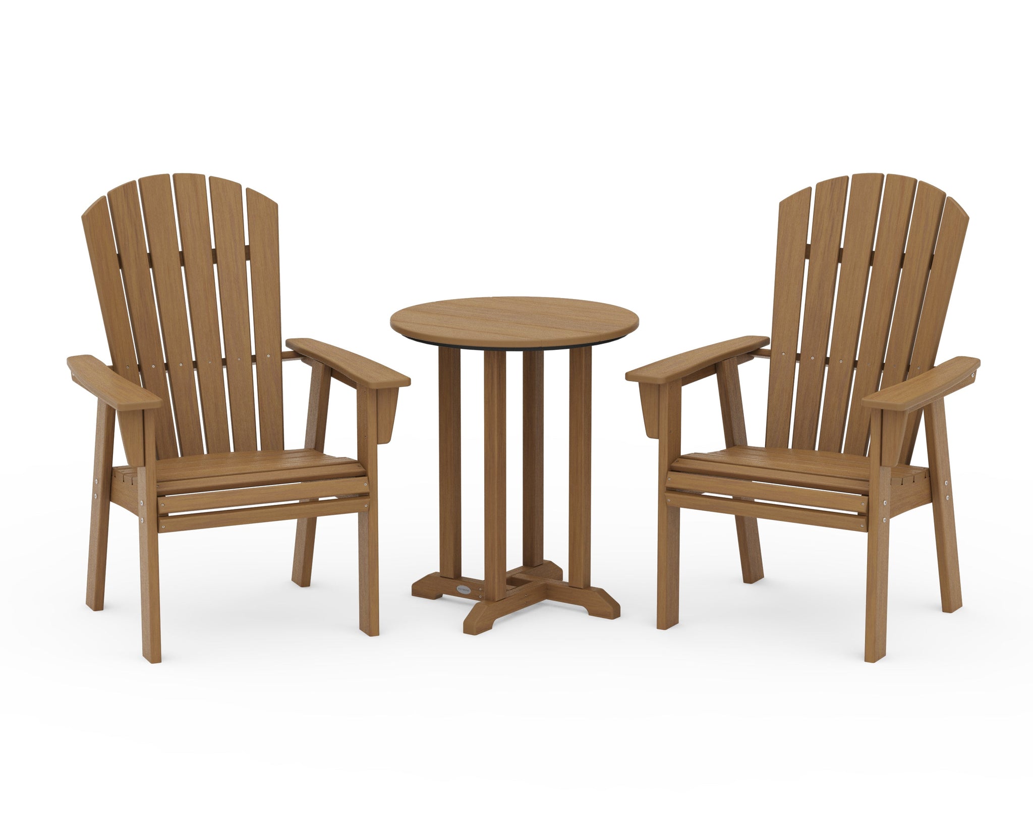 Nautical Adirondack 3-Piece Round Bistro Dining Set