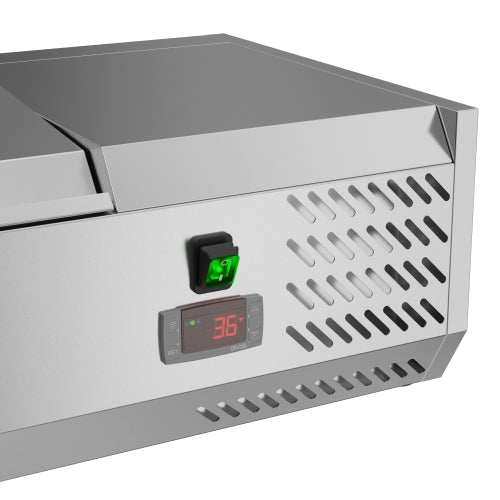40 in. Three Pan Refrigerated Countertop Condiment Prep Station