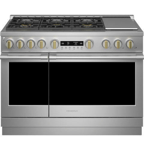 GE Monogram 48" Dual-Fuel Professional Range with 6 Burners and Griddle (Natural Gas)