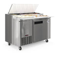 50 in. One Door Commercial Pizza Prep Refrigerator in Stainless-Steel