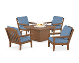 Cottage 5-Piece Deep Seating Set with Fire Pit Table